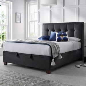 Fairfax Fabric Ottoman Storage Super King Size Bed In Pendle Slate