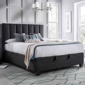 Magna Fabric Ottoman Storage Double Bed In Pendle Slate