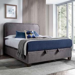 Casper Fabric Ottoman Storage Double Bed In Vogue Grey