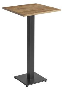 Wausau Wooden Square Bar Table In Rustic Antique