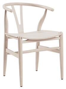 Winona Solid Beech Wood Armchair In Whitewash