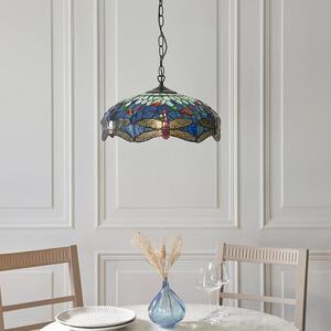 Dearborn Tiffany Glass 3 Pendant Light In Multicolour