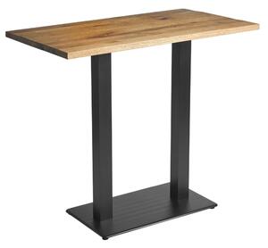 Wausau Wooden Rectangular Bar Table In Rustic Antique