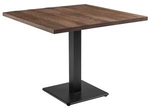 Wingate Large Wooden Square Dining Table In Smoked