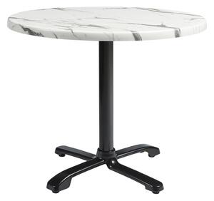 Fernie 60cm Wooden Flip Round Bistro Table In Carrara Marble Effect