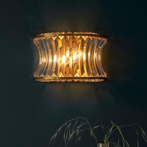 Bastrop Crystal Glass Wall Light In Brushed Brass