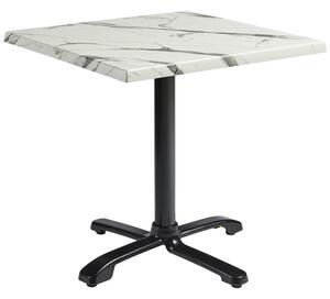 Fernie 60cm Wooden Flip Square Bistro Table In Carrara Marble Effect