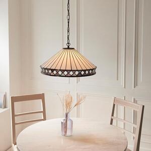 Flint Large Tiffany Glass Pendant Light In Multicolour