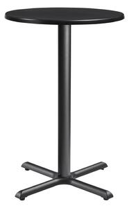 Fernie 90cm Wooden Round Bar Table In Black