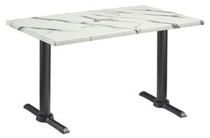 Fernie 120cm x 70cm Wooden Bistro Table In Carrara Marble Effect