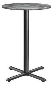 Fernie 80cm Wooden Round Bar Table In Cement