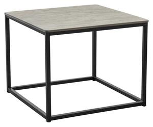 Extro Wooden Square Coffee Table In Cement Textured