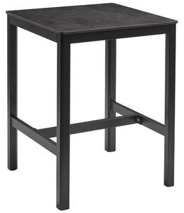 Extro 60cm Wooden Bar Table In Black Metallic Anthracite