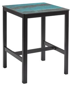 Extro 80cm Wooden Bar Table In Vintage Teal