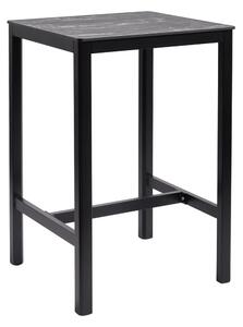 Extro 60cm Wooden Bar Table In Black Marble Textured
