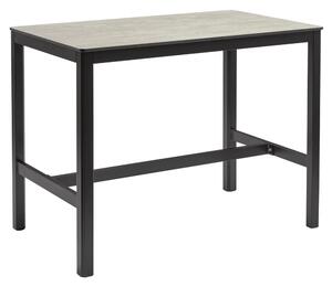 Extro 120cm Wooden Bar Table In Cement Textured