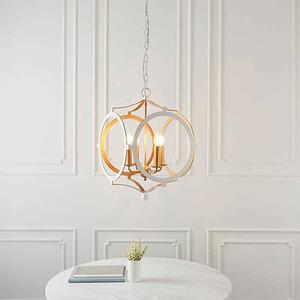 Alameda Metal Pendent Ceiling Light In Gold And White