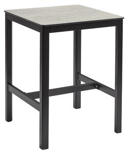 Extro 60cm Wooden Bar Table In Cement Textured