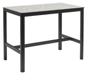 Extro 120cm Wooden Bar Table In Mixed Terrazzo