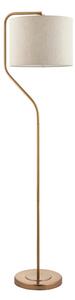 Carlton Fabric Floor Lamp In Brushed Aged Brass