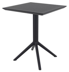 Fornebu Wooden Outdoor Dining Table In Black