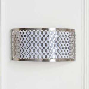Carlisle Metal Wall Light In Satin Nickel