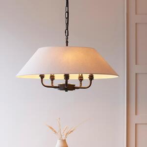 Lahaina 5 Light Fabric Pendant Ceiling Light In Black