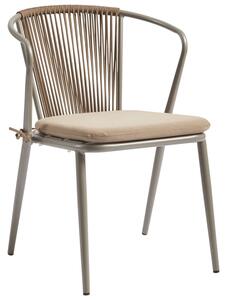 Kutztown Aluminium Outdoor Armchair In Taupe