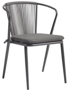 Kutztown Aluminium Outdoor Armchair In Charcoal Grey