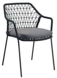 Keller Polyester Outdoor Stacking Armchair In Anthracite
