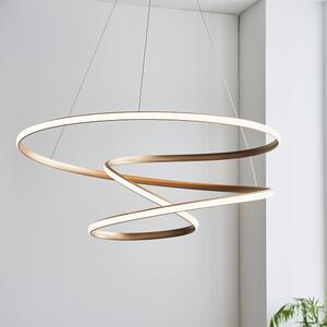 Salina Large Metal Pendant Ceiling Light In Gold