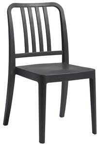 Rockport Outdoor Polypropylene Recycled Side Chair In Anthracite
