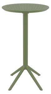 Shipley 60cm Polypropylene Bar Table In Olive Green