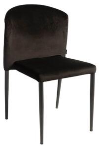 Vallejo Outdoor Velvet Stacking Side Chairs In Black