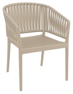Penwell Polypropylene Outdoor Armchair In Taupe
