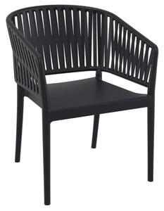 Penwell Polypropylene Outdoor Armchair In Black