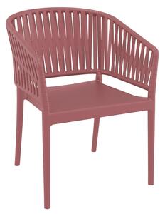 Penwell Polypropylene Outdoor Armchair In Marsala