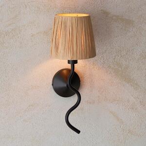 Tampa Fabric Wall Light In Matt Black