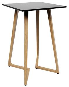 Wichita 18mm MFC Top Black Bar Table 70cm with Oak Legs