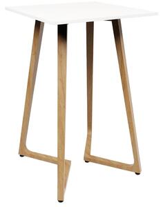 Wichita 18mm MFC Top White Bar Table 70cm with Oak Legs