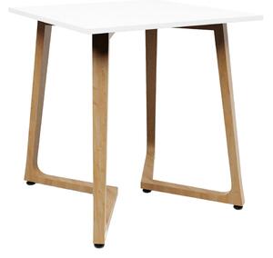 Wichita 18mm MFC Top White Dining Table 70cm with Oak Legs