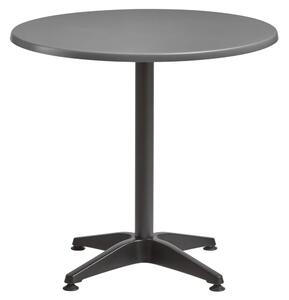 Fernie 70cm Grey Wooden Round Bistro Table With Black Base