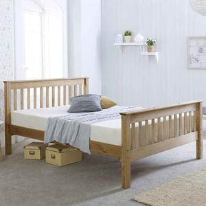 Waconia Wooden Small Double Bed In Natural