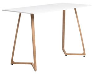 Wichita 18mm MFC Top White Bar Table 180cm with Oak Legs