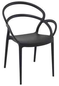 Mckinney Polypropylene Garden Armchair In Black