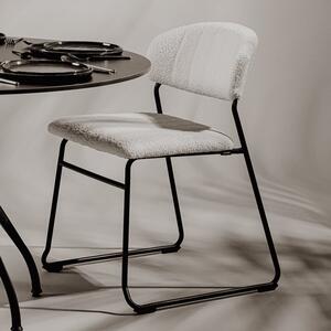 Torquay Fabric Bedroom Side Chair In White