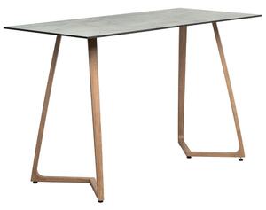 Wichita 12mm HPL Top Grigio Bar Table 180cm with Oak Legs