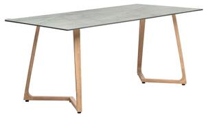 Wichita 12mm HPL Top Grigio Dining Table 180cm with Oak Legs