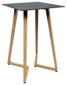 Wichita 12mm HPL Top Italian Stone Bar Table 70cm with Oak Legs