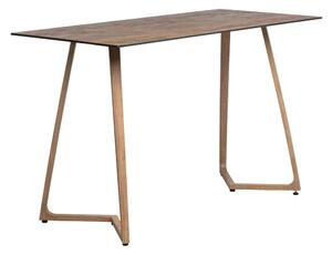 Wichita 12mm HPL Top Rust Bar Table 180cm with Oak Legs